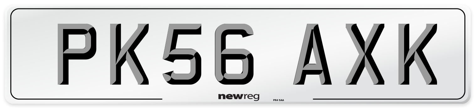 PK56 AXK Number Plate from New Reg